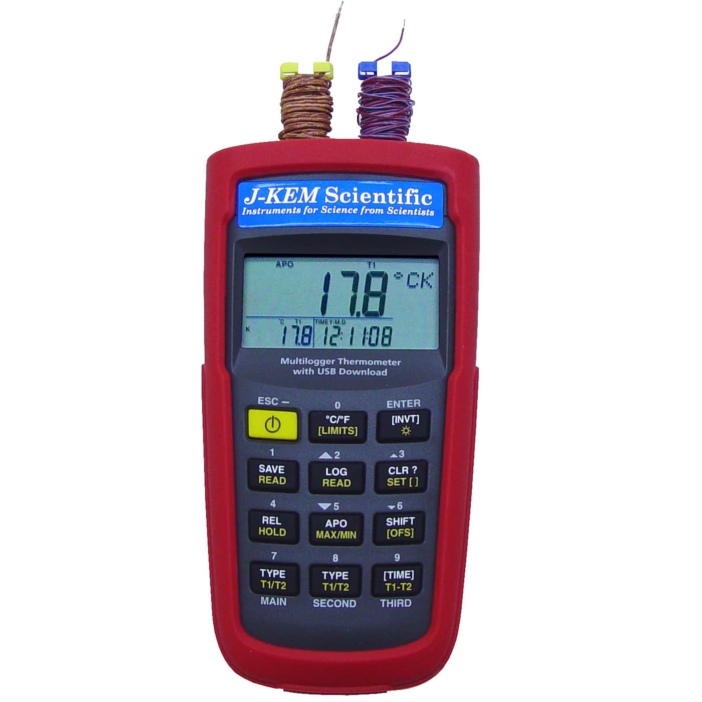 Handheld Thermocouple Meter with Dual Thermocouple Inputs